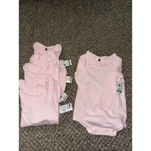 Lot Of 5 Garanimals Pink Ruffle Long Sleeves Shirts Size 18 Months NWT